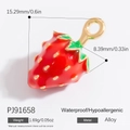 Ciondolo a fragola in lega dorata per la creazione di gioielli e collane fai da te - Ciondolo per Gioielli a Forma di Fragola (PJ91658)