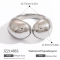 Unregelmäßiger Herzring aus Edelstahl, verstellbarer silberner Ring für Damen - Wassertropfen Doppelkopfform (JZ21486S)