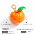 Cartoon orange charm pendant in alloy with waterproof and hypoallergenic finish - Tangerine Style (PJ91799)