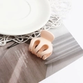 Kleine Haarklammer in Matt-Aprikot für hohen Pferdeschwanz, minimalistische Haarkrebs - Rosa