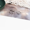 Matching dolphin open rings for couples featuring hollow design and adjustable bands - Dolphin Silver (D2323)