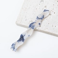 Elegant French wave marble pattern acetate hair clip with golden striped accents - Blue and White Marble with Gold Lines (E3229-2#)