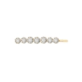 Barrette à cheveux dorée élégante avec sept strass étincelants au design minimaliste - Pack Individuel / Grande Pierre Or