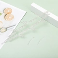 Eleganter silberner Braut-Haarreif mit Strasssteinen, Blattdesign und Haarspangen - Silber (d5237)