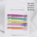 Colorful wavy hair clip set for women with 10 pieces in vibrant candy gradient colors - 10Pcs Multicolor Wave Set (C5137)