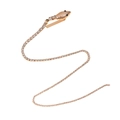 Detalle de cadena para el pelo de serpiente con flecos de strass y ojos de gema negra - Dorado