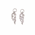 Orecchini a cerchio in argento con ciondolo a fiamma in stile gotico punk - Stile Fiamma / Argento