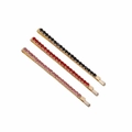 Three-piece rhinestone bobby pin set in black, red, and pink colors with gold metal base - Black Red Pink Three Bobby Pins / Gold Base