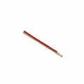 Close-up of golden alloy hair pin with rows of sparkling red rhinestones for hair - Red Rhinestone Gold Base (E7204)