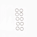 Set of 10 silver gothic punk metal open rings for DIY jewelry and accessory decoration - Silver Hoop