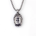 Collana con ciondolo testa di Buddha retrò in acciaio inossidabile per uomini - Buddha (Buddha + Catena in Acciaio Inossidabile)
