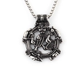 Collana con ciondolo vichingo retrò in acciaio inossidabile con design mitologico - Figura (Figura + Catena in Acciaio Inossidabile)