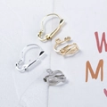 DIY leverback earring hooks and clip-on converters in polished gold and silver finishes - Leverback Earring Hook (A8318)