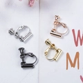 Adjustable spiral earring converters in gold, silver, rose gold and black metal finishes - Screw Clip-on Earring Converter (A8318)
