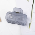 Elegante pinza per capelli rettangolare vuota blu-grigio opaco dal design moderno - Grigio (B3406)