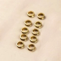 10er-Set goldene Dreadlock-Ringe mit Vintage-Webmuster aus hochwertigem Metall - Gold