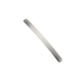 Sleek long alloy spring clip hair accessory with a premium brushed silver metallic finish - Silver