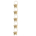 Set van 5 minimalistische goudkleurige vlinder haarringen voor vlecht decoratie - Goud (5 Stuks)