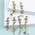 Anneaux de cheveux spirales ethniques avec pendentifs en cuivre pour tresses et coiffures - Style 1 (E7524-1#)