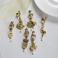 Vintage goldene Haarspangen aus Legierung mit Eule und Anker für Zöpfe und Dreadlocks - M5120-1#