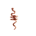 Hip hop style spiral snake hair cuff in copper finish for braids and dreadlock styling - Rose Gold (E8514)
