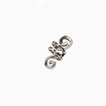 Bijou de cheveux en spirale argent antique pour dreadlocks au style ethnique - Style Spirale Pointillé (M4212) / Argenté