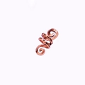 Accessoire cheveux spirale en bronze de style ethnique avec motifs à pois noirs - Style Double Spirale Pointillé (M4210) / Or rose