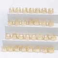 Set mit goldenen, hohl strukturierten offenen Ringen für Dreadlock-Haardekorationen - Gold (M4405)