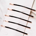 Set de 5 horquillas minimalistas de oro rosa con acabado de esmalte negro sobre tarjeta - Juego Negro Largo (O3508)