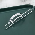 Minimalist silver metal hair pin hairpin with elegant polished mirror finish for women - Smooth Silver (E7214)