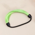 Detail of neon green ponytail hair tie with elastic band and cone fixings - Fluorescent Green (F7411)