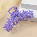 Molla per capelli a forma di stella viola lavanda opaco per donna stile moderno - Forma di Stella (E3119-9#)