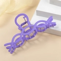 Matte dunkelviolette Spiral-Haarklammer für Damen mit schlankem, modernem Design - Spiralförmige Stromlinienform (E3120-5#)