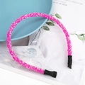 Cerchietto con paillettes rosa brillante con estremità antiscivolo per donne - Stile Paillettes Rosa Fucsia (F041615-7#)