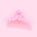 Détail de la dentelle rose et pince à cheveux transparente pour coiffure élégante - Rose (K8102)