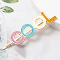 Colorful COOL enamel letters on golden alloy hair clip for women fashion styling - COOL Word Style (C5502)