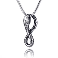 Pendente serpente simbolo dell'infinito in acciaio inossidabile vintage con squame - Infinito Serpente