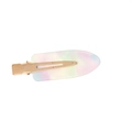 Dettaglio della molletta per capelli in acetato marmorizzato con clip in metallo oro - Sfumato Macaron (E4121)
