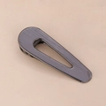 Minimalist matte gunmetal teardrop hair clip with a brushed metallic finish for styling - Minimalist Hollow Waterdrop Style (K3310) / Gunmetal
