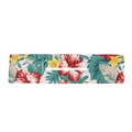 Deft Bun Haarwickler mit tropischem Hibiskus-Druck und grünen Palmenblättern - Grünes Blumenmuster