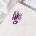 Spiralförmige violette Metallringe für Dreadlocks und dekorative Haarschmuck-Clips - Lila