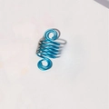 Glänzende blaue Metall-Spiralringe für Dreadlocks und geflochtenen Haar-Accessoires-Schmuck - Himmelblau