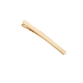 Sleek metallic gold duckbill hair clip with polished finish and anti-slip grip teeth - Gold