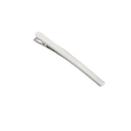 Sleek silver metal alligator hair clip with polished surface for professional styling - Silver