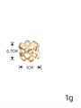 Golden hollow heart pattern hair ring measuring 1cm diameter and 0.7cm height - 1cm x 0.7cm / Antique Gold (E8505)
