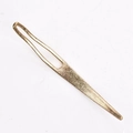 Detailed view of a golden metal crochet needle with a large eye for hair extensions - Gold Metal Large Eye Hand Sewing Needle (Gold E8527)