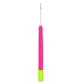 Professionele roze en groene haaknaald voor dreadlock-extensions en haarvlechten - Contrast Plastic Handvat Latch Hook (E8524#2款)