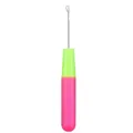 Haakhulpstuk met tweekleurig kunststof handvat voor dreadlocks en haarextensions - Contrast Plastic Handvat Latch Hook (E8524#3款)