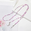 Catena colorata di perline per occhiali e maschere con perline viola e chiusure a moschettone - Viola e Rosa