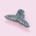 Pinza grande para el pelo en organza plisada gris azulado para peinados elegantes - Verde Menta